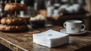 Personalisierte Servietten mit Logo für jede Bäckerei