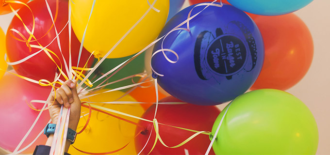 Bedruckte Werbeluftballons